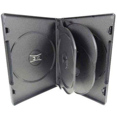 34 x 5 Wege Schwarz DVD 21mm Buchrücken hält 5 Discs Leer Brandneu Hülle