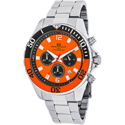 Oceanaut Men's Watch Sevilla Quartz Orange Dial Stainless Steel Bracelet OC2522