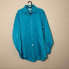 Van Heusen Blue Long Sleeve Button Down Shirt Size 15.5  Neck