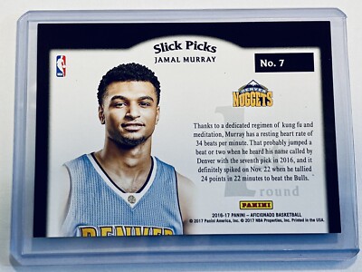 2016 Aficionado JAMAL MURRAY sp /99 RC Artist Proof Slick Picks