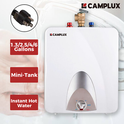 CAMPLUX Electric Mini-Tank Water Heater 10/15/22L 120V Instant Hot Shower  System