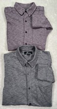 Johnston  Murphy XC Flex Button Down Shirt Stretch Heathered Sz Medium Lot 2