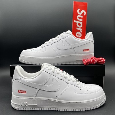 Size 12 - Nike Air Force 1 x Supreme Low Box Logo - White