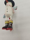 Dept 56 Christmas Krinkles Mini Cat Ornament Snowman Glitter Patience Brewster — photo 3