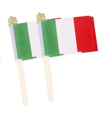 Small Italy Italian Flag Mini Handheld 4x6 Inch Stick Flags 12 Pack