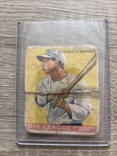 1933 CHARLEY BERRY Goudey Baseball Card #184 Chicago White Sox UNGRADED
