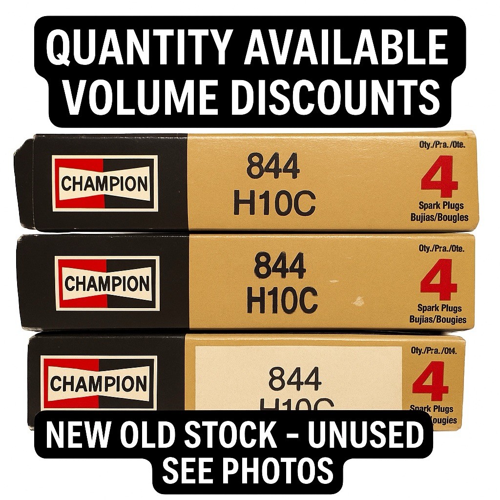 Champion 844 H10C Copper Plus Spark Plugs New Old Stock 1 Box - Pack of 4