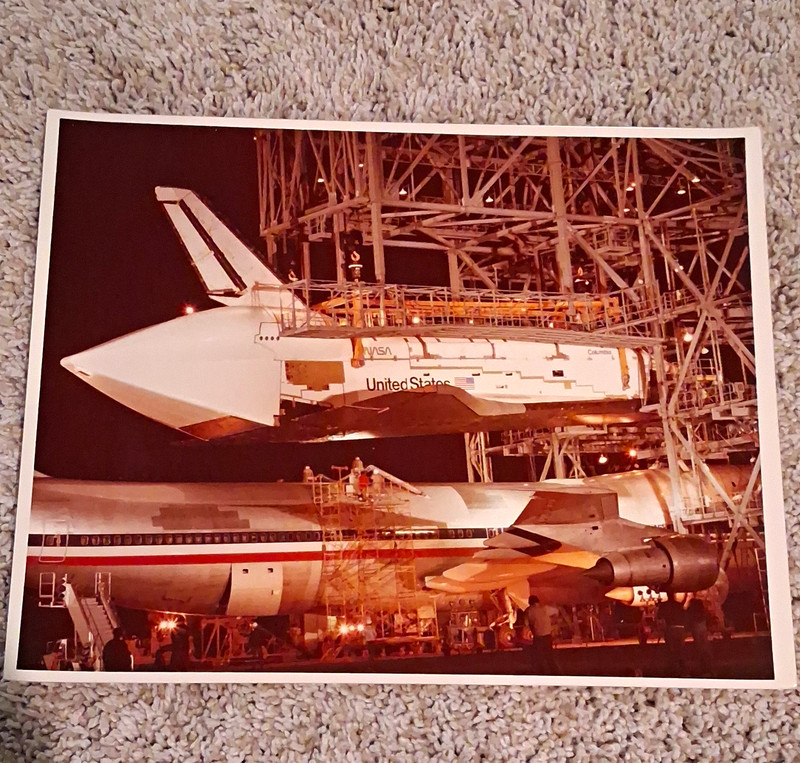 NASA Space Shuttle Columbia Photograph on Shuttle Carrier Aircraft Photo Print