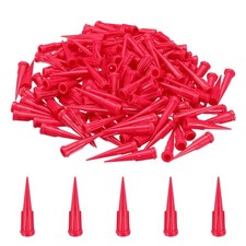 160Pcs 0.26mm Plastic Tapered Pinhead, 25 Gauge TT Blunt Needle Tip, Red