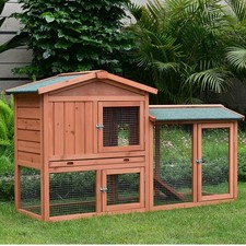 PawHub Medium Wooden Chicken Coop Rabbit Hutch Guinea Pig Ferret Cage