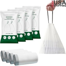 Heavy Duty Trash Bags 8 Gallon Drawstring 180 Count Leak Proof Pre-Separated New