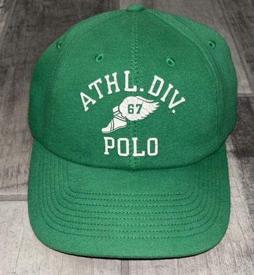 Polo Ralph Lauren 67 ATHL. DIV P-Wing Hat Cap Green Snapback NWT One Size
