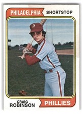 Craig Robinson 1974 Topps Baseball #23 Philadelphia Phillies Rookie RC