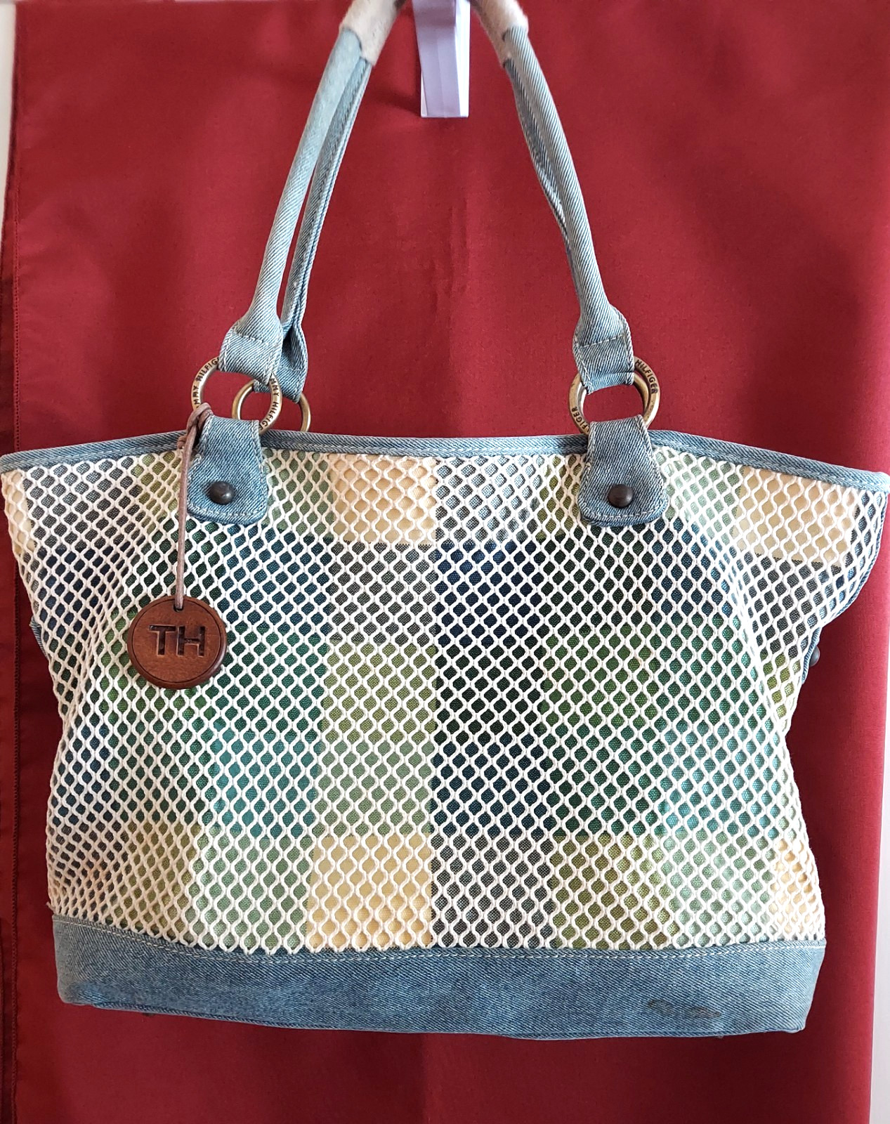 Tommy Hilfiger Patchwork Design, Mesh overlay, ma… - image 1