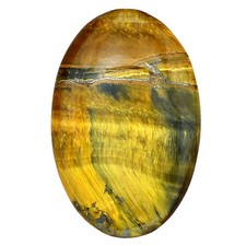 Natural Blue Tiger Eye 35.3x23.1x5 mm Oval Shape Polished Gemstone LS01275-17