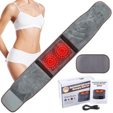 Electric Infrared Heated Waist Belt Vibration Massage for Lower Back Pain Relief
