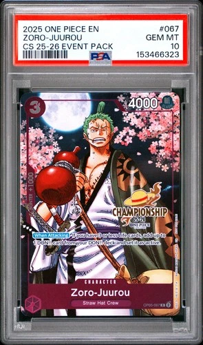 PSA 10 Zoro-juurou OP05-067 Championship 2025-26 Event Pack Promo ONE PIECE