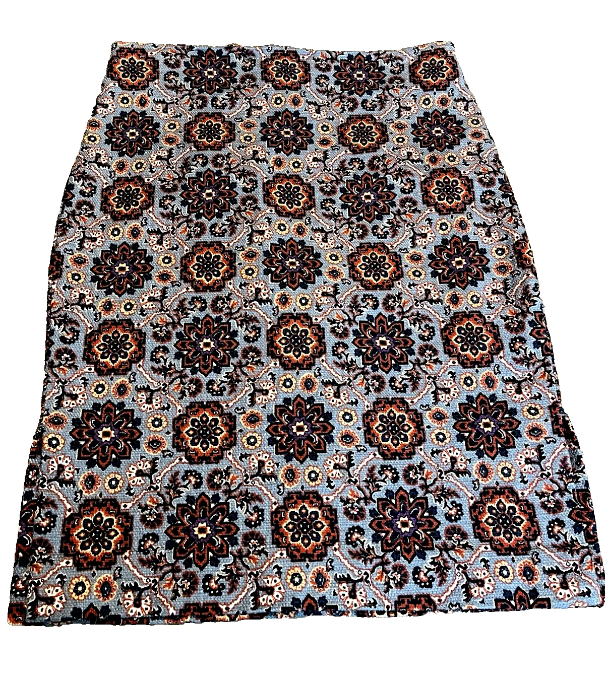 LOFT Tapestry Skirt Women's 6P 6 Petite Knee Length Double Slit Office Career