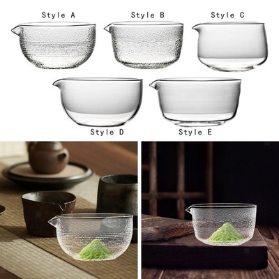 Glas Matcha Bowl Clear Chawan für Matcha Pulver kaltes heißes Wasser jeden