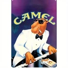 Vintage Joe Camel Playing Piano Tin Metal Signs Home Décor Wall Art 8x12