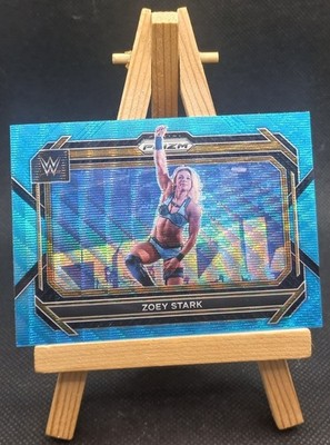 2023 Panini Prizm WWE - Blue Wave Prizm #83 - Zoey Stark