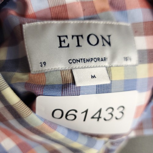 Eton Hemd Herren Medium 39 kariert moderne Passform Langarm Knopfleiste Kleid Shi - Bild 8 von 8