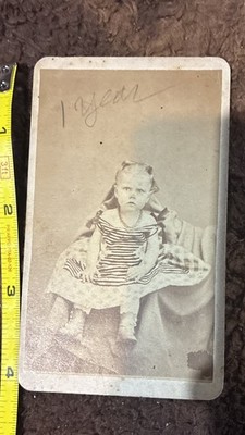 1880s CDV PHOTO E.j. Loten Vincennes,ind. Little Girl