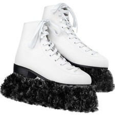 Gemscream Ice Skate Guards Fuzzy Hockey Soakers for Figure L Size, Black