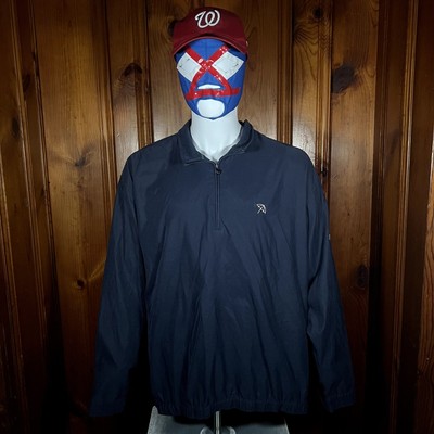 Arnold Palmer XL Golf Pullover Windbreaker Navy Blue Quarter Zip Jacket