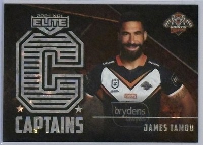 2021 NRL ELITE PRIORITY   C16 CAPTAINS CARD JAMES TAMOU WESTS TIGERS #09/38