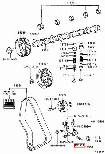 Genuine Hilux LN170 LN167 LN166 3L 5L 2L Timing Belt Idler Tensioner Spring - Picture 15 of 20