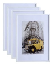White 16x24 Picture Frame Display 12x18 Pictures with Mat or 16x24 without Ma...