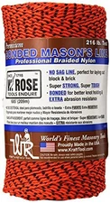 W Rose RO686 Super Tough Prof Bonded Braided Nylon Mason's Line,685Ft,Orange/BLK