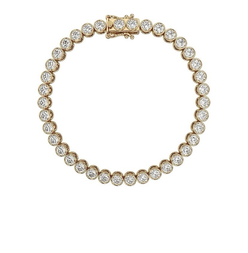 2.0CT EF/VS1 Lab Grown Diamond Bezel Set Tennis Bracelet 7