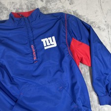 Vintage New York Giants Jacket NFL Football 90s Fleece Lined Mens M Blue Red