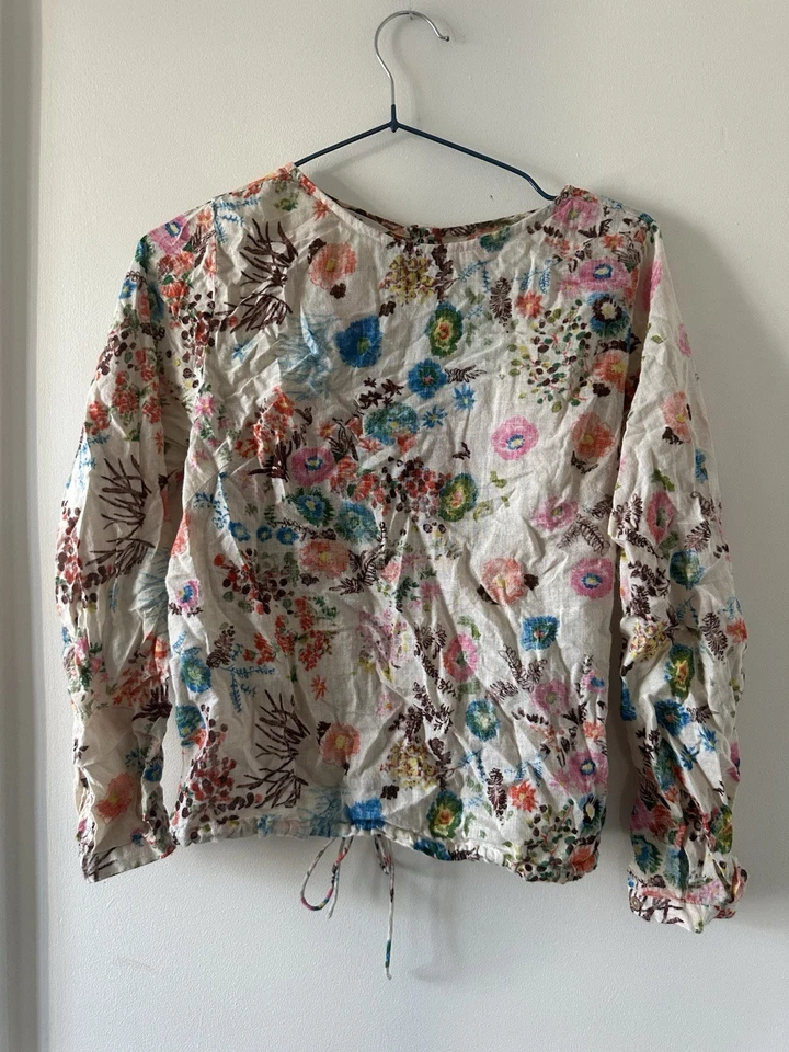 Camisa estilo cartel publicitario 45rpm espalda abotonada algodón Mabigu Foto 2 de 4