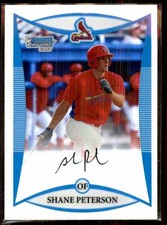 2008 Bowman Chrome Prospects Refractors Shane Peterson Dp #BDPP33