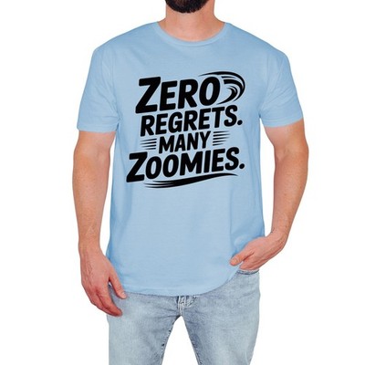 Zero Regrets Herren T-Shirt Viele Zoomies Lustig Humor Retro Geschenk Für Ihn