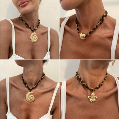 Unique Multilayer Metal Pendant Necklace Adjustable Chain Ethnic Style Jewelry