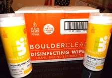 Lot 2: BOULDER CLEAN 99%Disinfecting Wipes Lemon Fresh 75 Count Each Plant Based