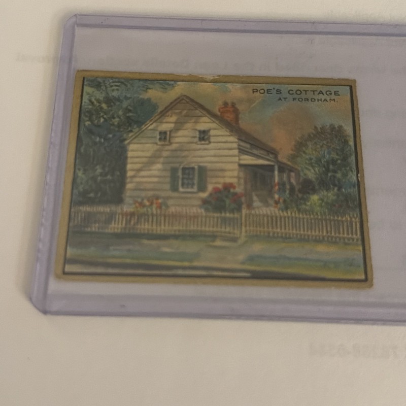 Helmar Cigarette Card - Edgar Allen Poe Cottage At Fordham Bronx NY