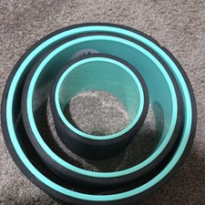 Chirp Wheel Plus Yoga Wheel Set of 3 Turquoise Black Hard Foam