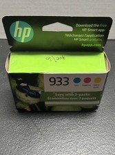 New Genuine HP 933 Cyan Magenta Yellow Ink Cartridges 3 Pack Exp Nov 2025