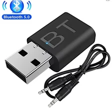 2-in-1 USB Bluetooth 5.0 Transmitter Receiver Stereo Bluetooth RCA USB 3.5mm AUX