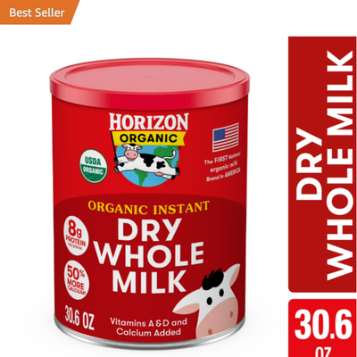 #ad Horizon Organic Instant Dry Whole Milk Powder – 30.6 oz Can Single Pack $32.96