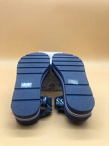 Guess Women's Avin Wedge Sandal Medium Blue Fabric Size 6M New in Box * - Afbeelding 5 van 6