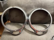 Vintage 1948 1948 1949 Studebaker Champion Headlight Bezel Pair Set 2 Glass Lens