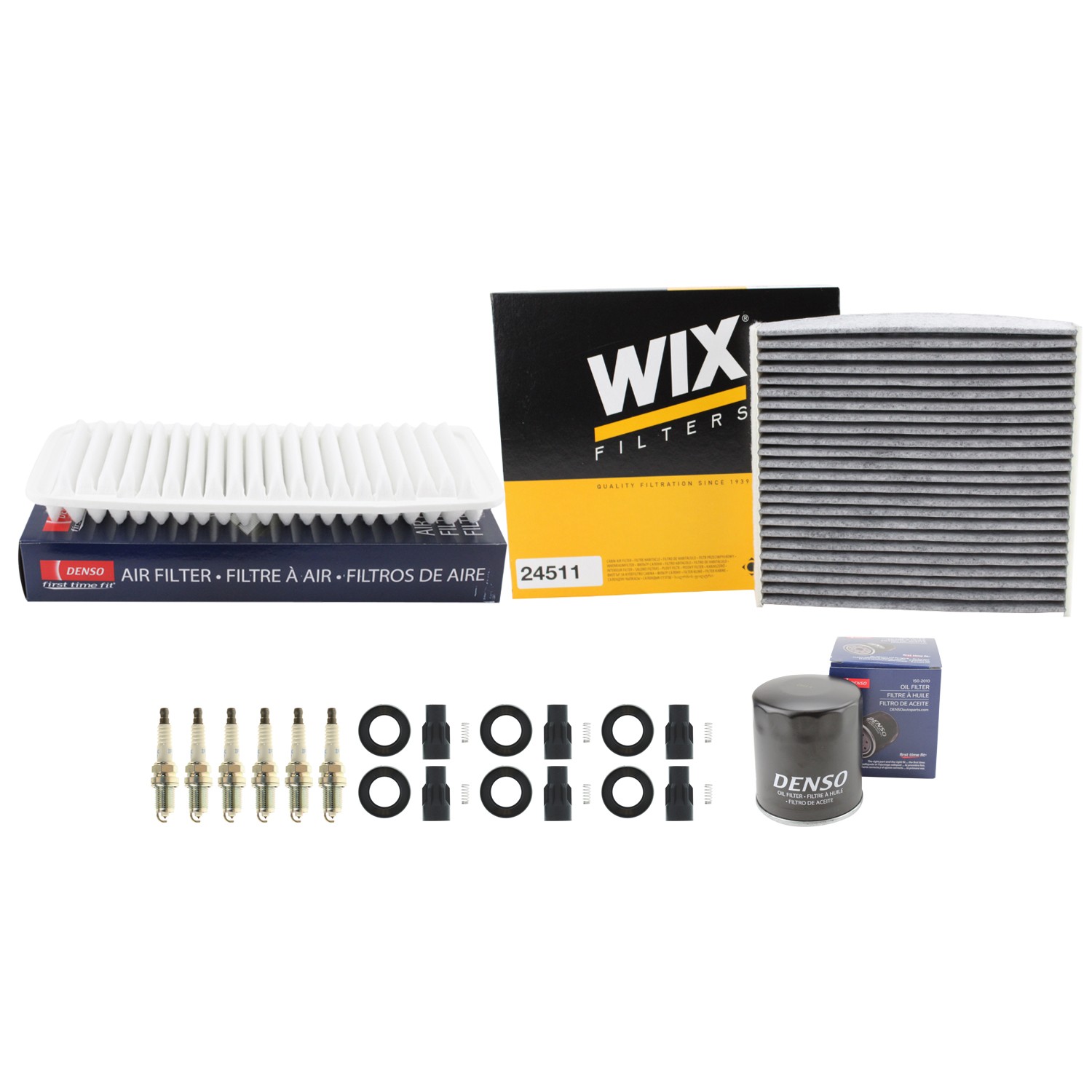 Denso Tune Up Kit NGK 6 Spark Plugs  Boot Kit for Highlander 3.3 V6 3MZ-FE P310