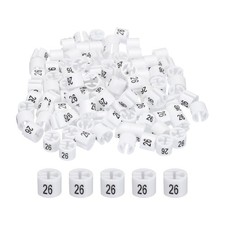 100Pcs Clothes Hanger Marker Colored Hanger Sizer Number 26 White