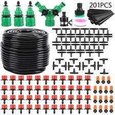 Micro Drip Irrigation System Self Watering Kit with Drippers Sprinklers 50m Hose